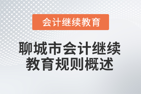 2025年山東省聊城市會(huì)計(jì)繼續(xù)教育規(guī)則概述